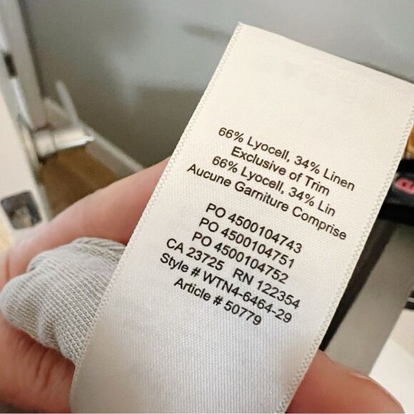 Aritzia Wilfred Allant Pant Gray Cropped Linen Trouser Pant Size 6 Ashen Grey - Picture 9 of 9